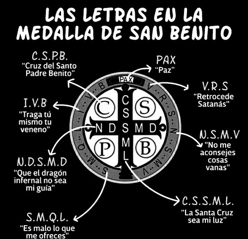 L Dije Medalla San Benito Amuleto Poder Contra Mal Acero