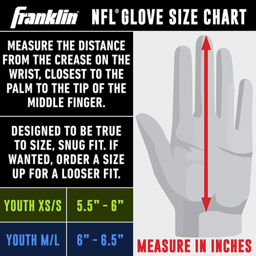 Guantes De Receptor De Fútbol Franklin Sports Cincinnati Ben