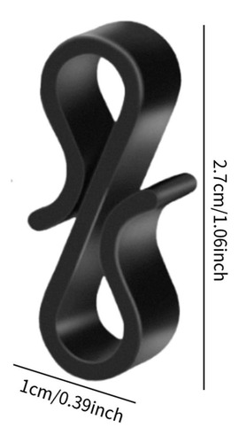 Clips De Luz De Canal De 120x Ganchos Colgantes S Negro