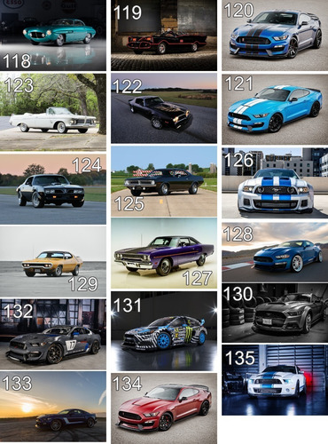 Poster-autos-muscle Car-deportivos-carrera-vinilos 130x70mts