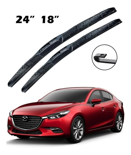 Plumas Limpiaparabrisas Hybrid Mazda 3 2014 2015 2016 2017