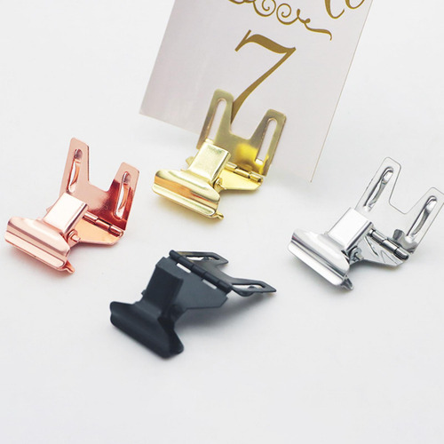 5 Clips Para Letreros, Soportes Para Etiquetas Con Clip Oro