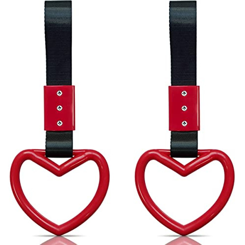 Yuntop Jdm Tsurikawa Rings En Forma De Corazón, 2 Unidades
