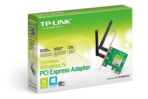 Placa De Red Wifi Tp-link Tl-wn881nd Pcie 300 Mbps Wi Fi