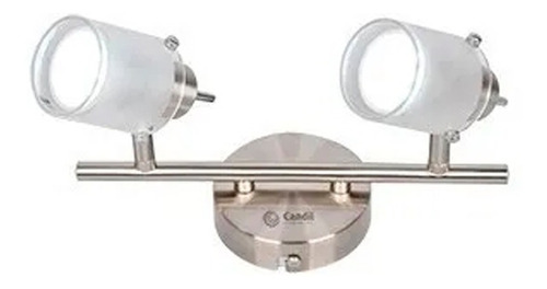 Imagen 1 de 6 de Aplique Mambru Platil Para 2 Luces Dicroica Gu10 Apto Led