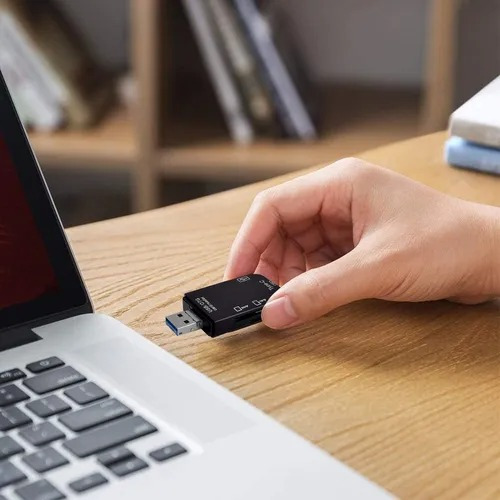 Adaptador 3 En 1 Lector Tarjetas Sd Y Micro Sd, 2.0 Usb