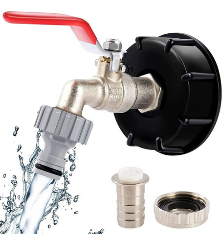 Adaptador De Tanque Ibc Tote Com Válvula De Esfera De 1/2