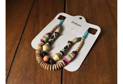 Collares Stradivarius De Madera, Piedras Y Acero.