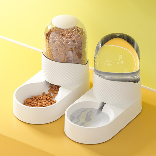 Dispensadores De Agua Y Comida Para Gatos 2 En 1, Juego De