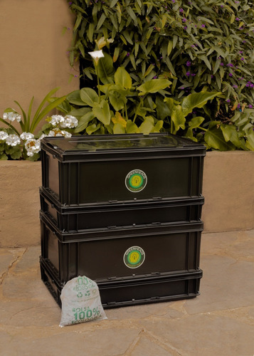 Compostera Urbana 80 Litros Greenheads + Manual + Lombrices