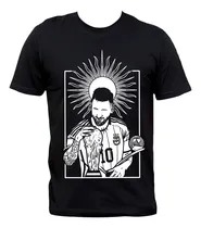 Comprar Remera Negra Lionel Messi Besa Copa Del Mundo Mejor Jugador