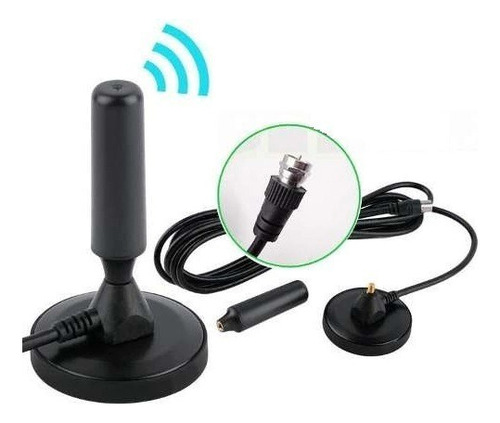 Antena De Tv Digital Hd Cable 5 Metros Ficha F Coaxial