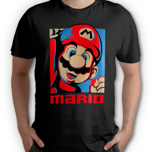 Polera Mario Retro Mario Bros 100% Algodón 