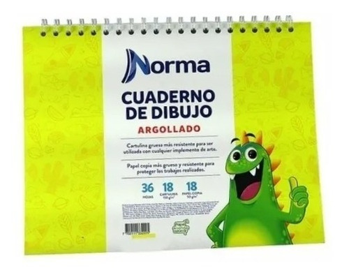 Cuaderno Dibujo Argollado Grande Colores Norma