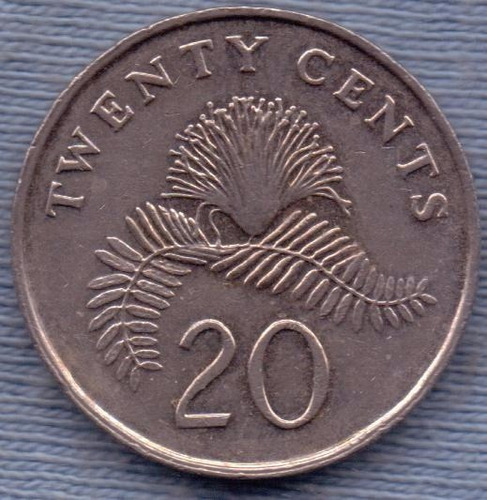 Singapur 20 Cent 1993 * Planta Plumerillo *