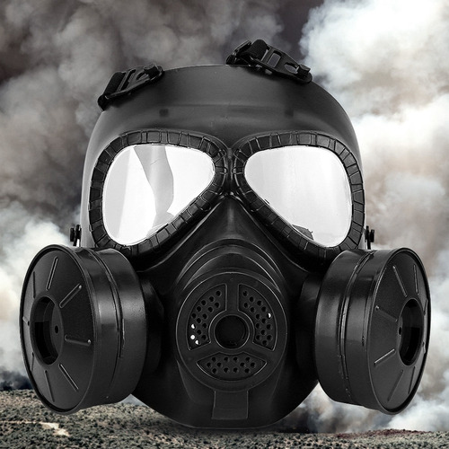 Máscara Cara Completa Casco Simulación Gas Realidad Militar