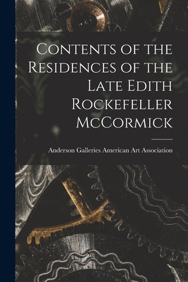 Libro Contents Of The Residences Of The Late Edith Rockef...