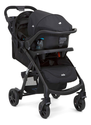 Carrinho de bebê de paseio Joie Muze travel system coal com chassi de cor preto