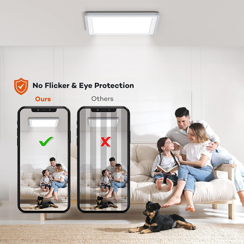 Lampara De Techo Led Inteligente Wifi, Luz Rgb De Montaje...