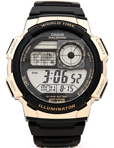 Reloj Casio Digital Caucho Ae1000w-1a3 100m Crono Alarma