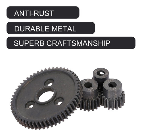 Motor De Acero 0,8 32p Con Piñones Para Traxas Slash 4x4