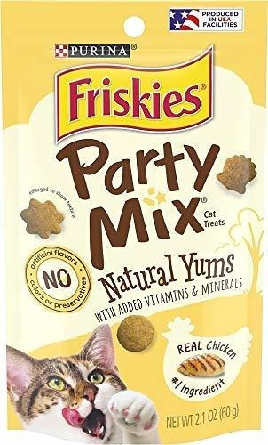 Friskies Party Mix Cat Treats, Naturals Con El Real Pollo, 2