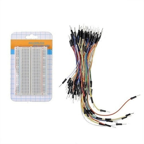 Kit Protoboard 400 Pontos Com Jumper Macho Macho 65 Fios