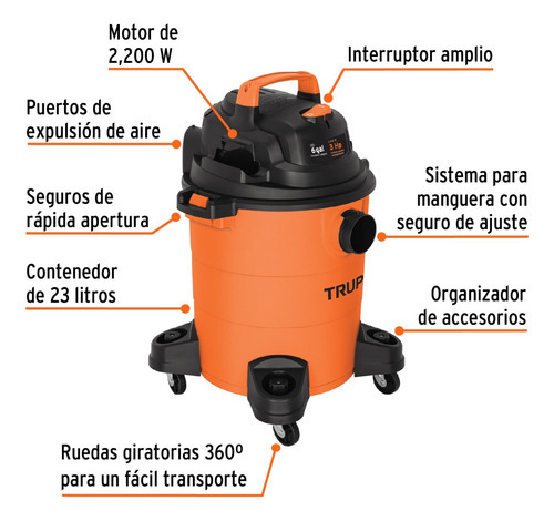 Aspiradora De 6 Galones Truper 12092