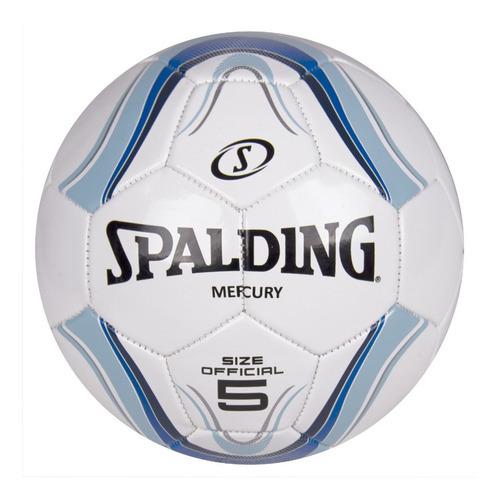 Pelota Spalding Futbol N° 5 Mercury Campo - Local Olivos Color Blanco/Azul