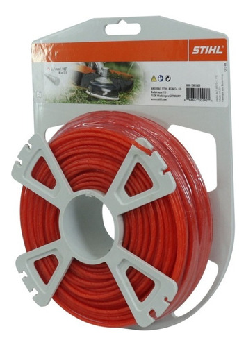 Hilo Desbrozador Stihl Redondo 2.7mm Rojo 68m 02101100