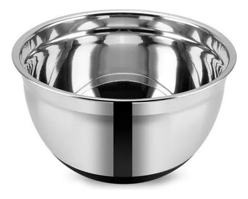 Bowl De Acero Inoxidable 25cm Base Silicona Negra, Prisma