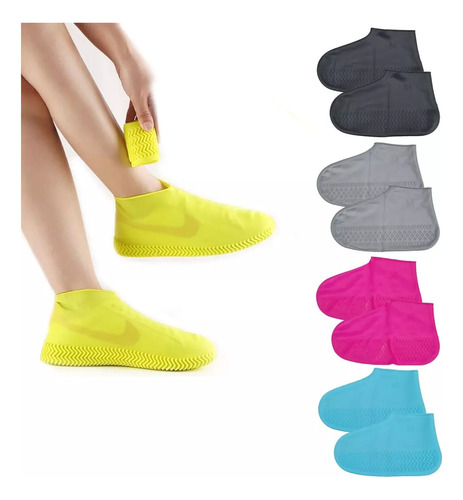 Protector Cubre Calzado Silicona Lluvia Impermeable Talle M