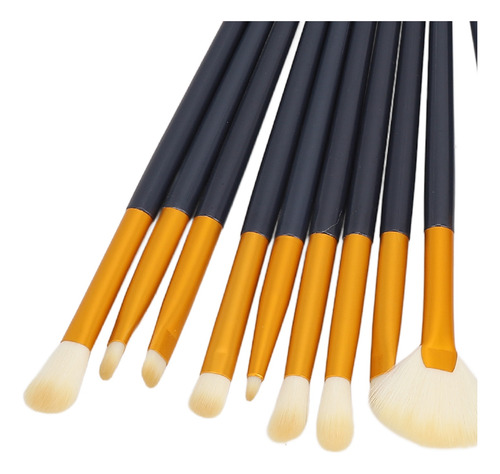 Set De Brochas De Maquillaje Soft Bristle, 12 Unidades, Somb