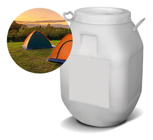 Envase Bidon Plastico Reforzado Impermeable 50kg Lts Camping