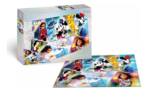 Puzzle 240 Pzas Disney 100 Rompecabezas Princesas Mickey