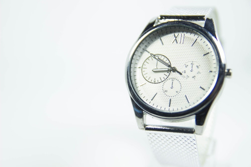 Reloj Mr Stark Hombre Plateado Negro Plastico Metalizado