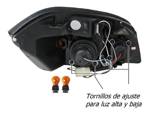 Pontiac G4 G5 2004 - 2009 Juego Faros Con Ojo De Angel Negro
