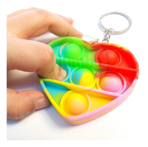 Imagen 7 de 10 de Llaveros Pop It Multicolor Varios Modelos Antiestres Rainbow