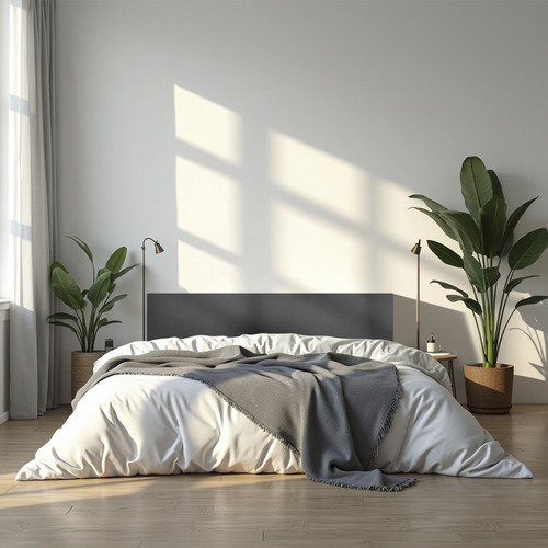 Cabecera Queen Size Dotico Lisa 3 En 1 Moderna Color Oxford