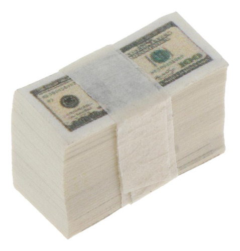 4 A Bundle 1:12 Dollhouse Banknotes Bills Decoración Fina