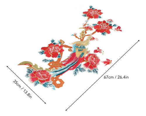 Parche Floral Con Apliques De Tela, Flores De Fénix, Estilo