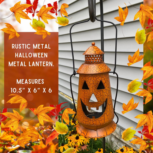 Linterna Rústica De Calabaza De Halloween Con Mango, De De O
