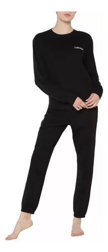 Pijama Calvin Klein Sudadera Y Pants Negro Mujer Qp3002s-001