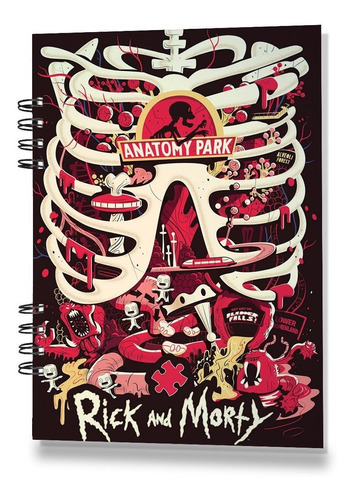 Bitacora Sketchbook B5 Rick Y Morty 80 Hojas Bond 115 Grs