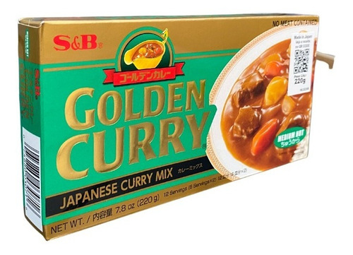 Imagem 1 de 1 de Golden Curry Chukara 220g S&b Medium Hot Japão