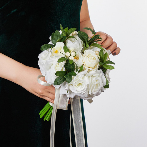 Ramo De Novia De Rosas Blancas Para Novia Ramo De Novia Para