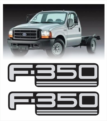 Adesivo Ford F 350 F350 Emblema Kit Resinado 3d 17678