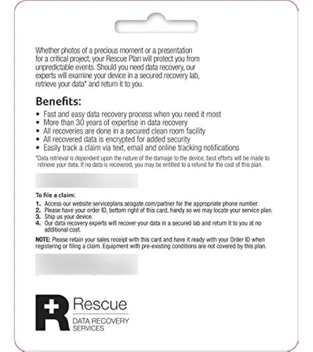 Seagate 2yr Data Recovery Svc Plan Ehds All Hdd And Ssd
