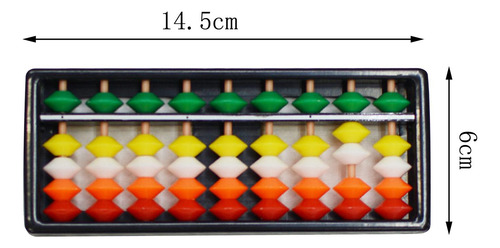 Calculadora De Contas Coloridas Ábaco De 9 Dígitos