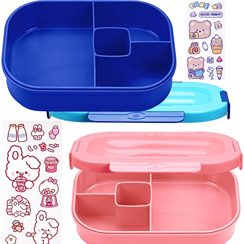 Azureblue 2pcs Kids Lunch Box, Bento Box Adulto 7m85w